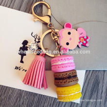 cute gift macarons best friend cupcake monkey keychain